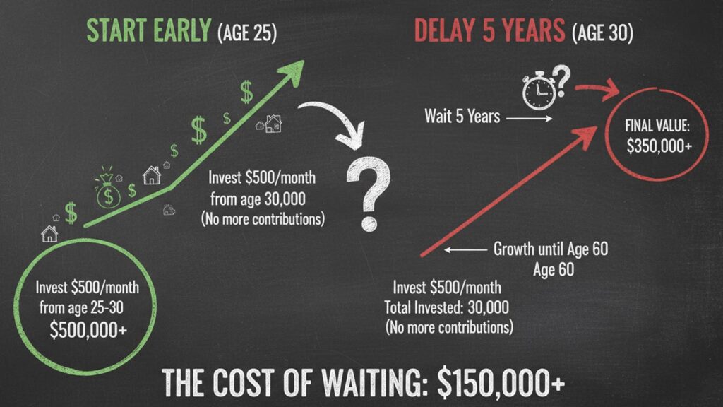 What Happens If You Delay Investing by Just 5 Years? A Timeline Simulation
